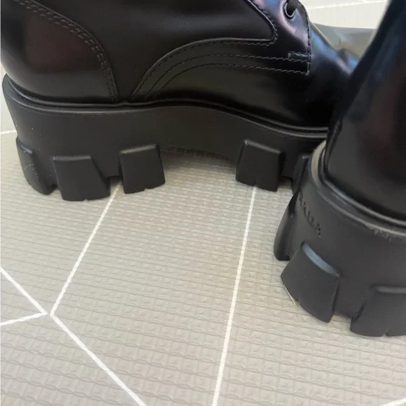 Women's Black Monolith Combat Boots - Picture 12 of 16